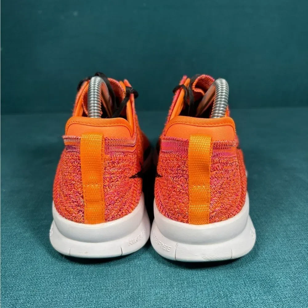 Nike Free 5.0 TR Flyknit Running Shoes Womens Sz 9 Citrus Pink
